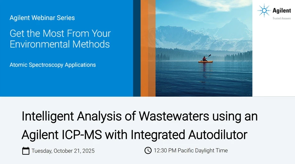 Agilent Technologies: Intelligent Analysis of Wastewaters using an Agilent ICP-MS with Integrated Autodilutor