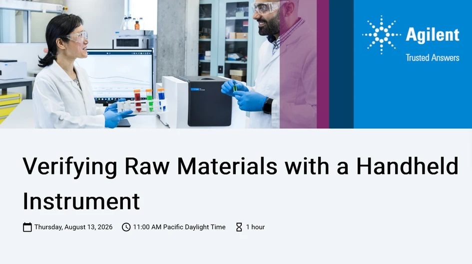 Agilent Technologies: Verifying Raw Materials with a Handheld Instrument