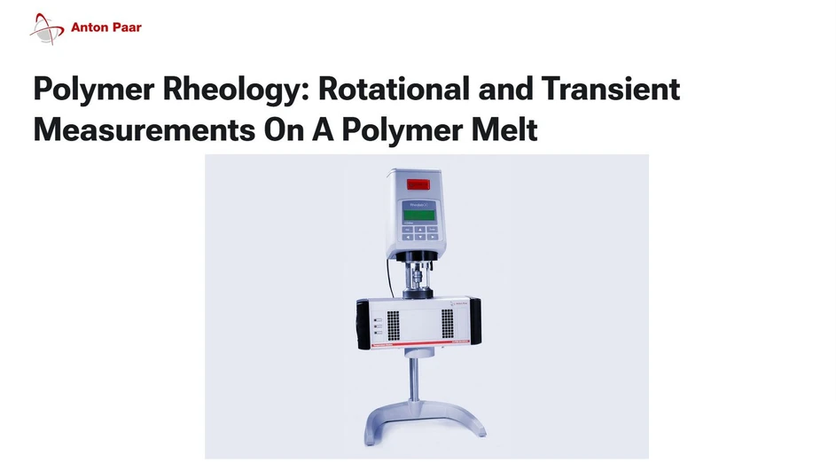Anton Paar: Polymer Rheology: Rotational and Transient Measurements On A Polymer Melt
