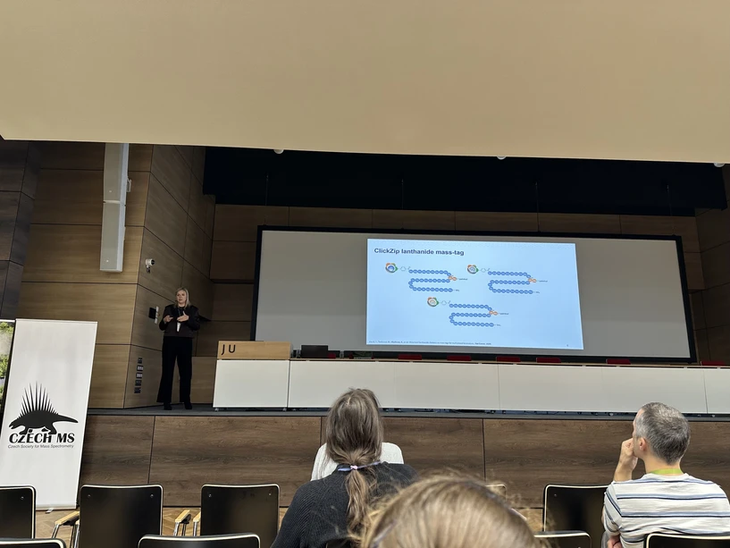 CSMS: 13th Czech Mass Spectrometry Conference 2025 and 11th Informal Proteomics Meeting - Day 3 (LC-ICP-MS analysis of anti-obesity peptides and their metabolites labeled with lanthanide mass-tag, Aneta Čechová)