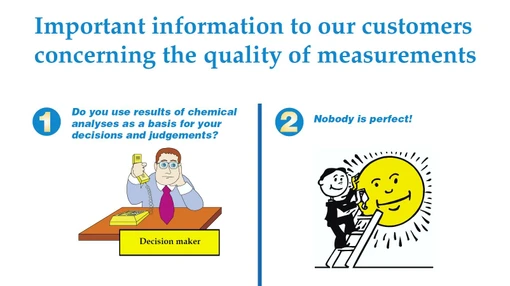 Important information to our customers concerning the quality of measurements