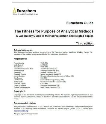 The Fitness for Purpose of Analytical Methods