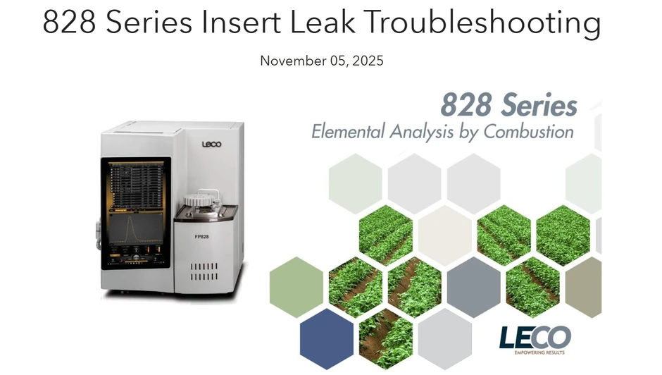 LECO Online Training 828 Series Insert Leak Troubleshooting