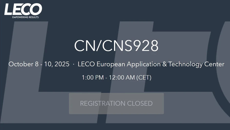 LECO Training Course CN/CNS928