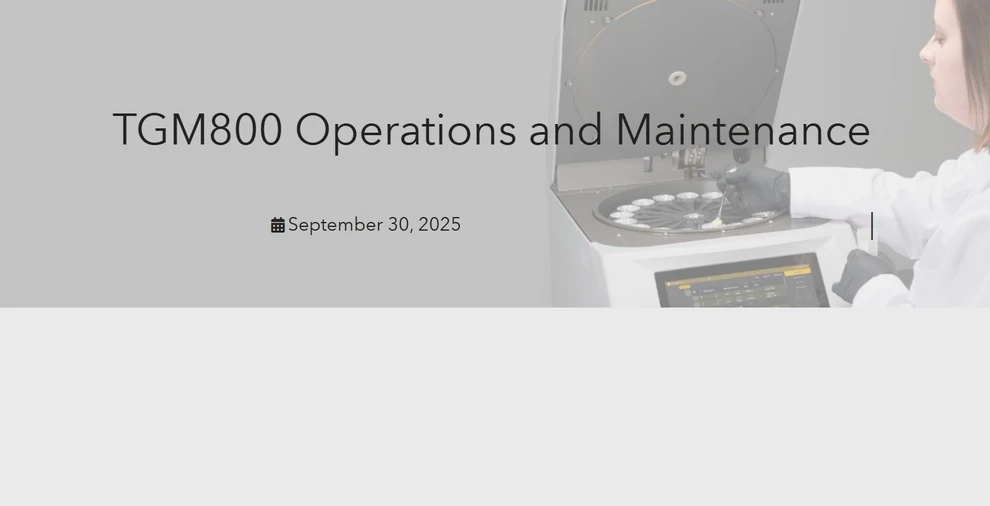 LECO Online Training TGM800 Operations and Maintenance