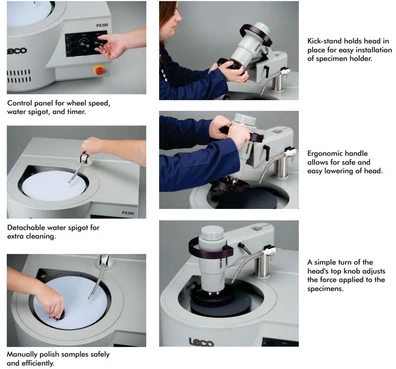 LECO PX300 Manual Grinder/Polisher for Metallographic Sample Preparation