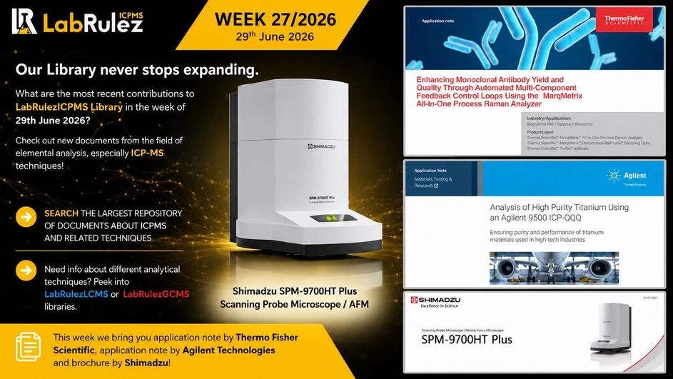 <p><strong>LabRulez / AI:</strong> News from LabRulezICPMS Library - Week 27, 2026</p>