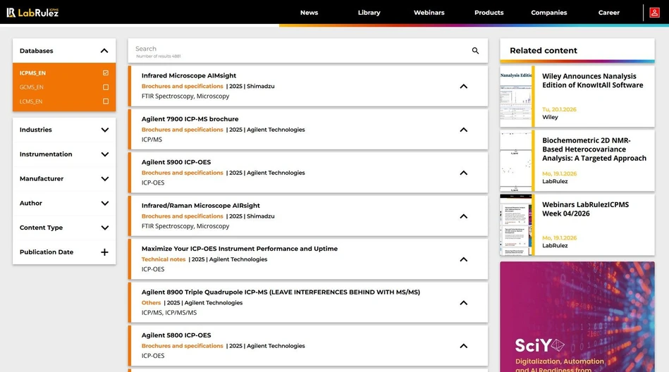 <p><strong>LabRulez:</strong> News from LabRulezICPMS Library - Week 04, 2026</p>