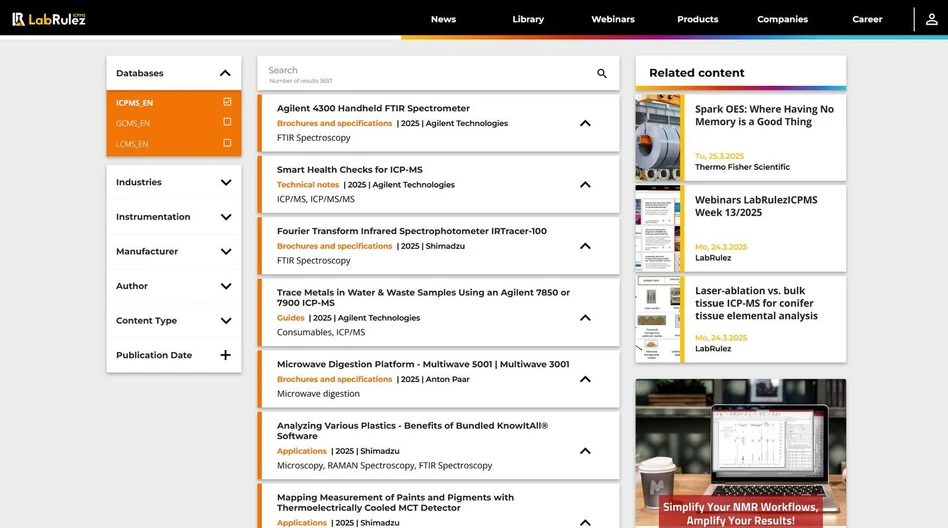 <p><strong>LabRulez:</strong> News from LabRulezICPMS Library - Week 13, 2025</p>