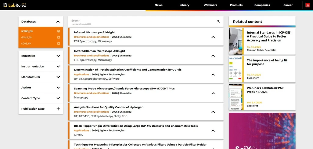 <p>LabRulez: News from LabRulezICPMS Library - Week 15, 2026</p>