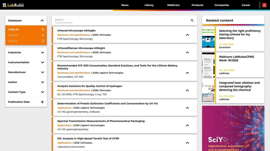 <p>LabRulez: News from LabRulezICPMS Library - Week 18, 2026</p>