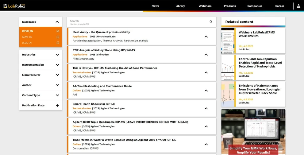 <p><strong>LabRulez:</strong> News from LabRulezICPMS Library - Week 32, 2025</p>