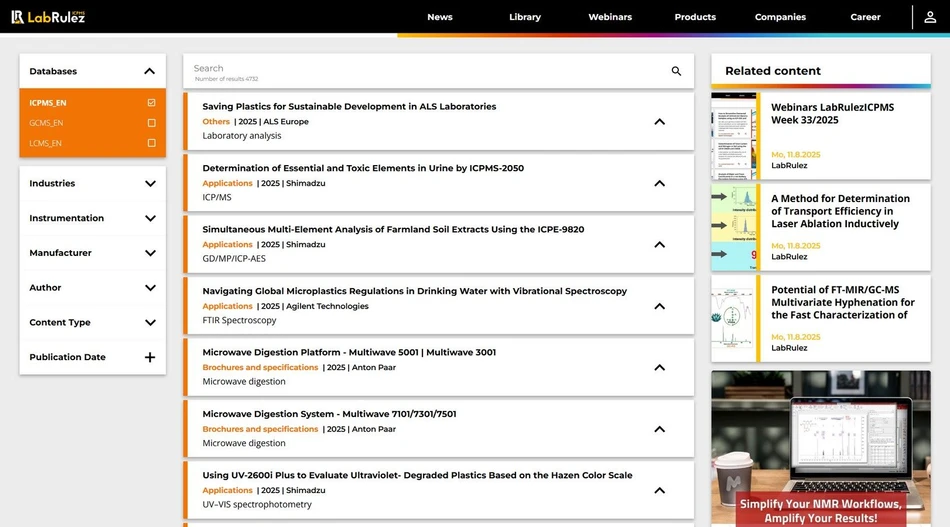 <p><strong>LabRulez:</strong> News from LabRulezICPMS Library - Week 33, 2025</p>