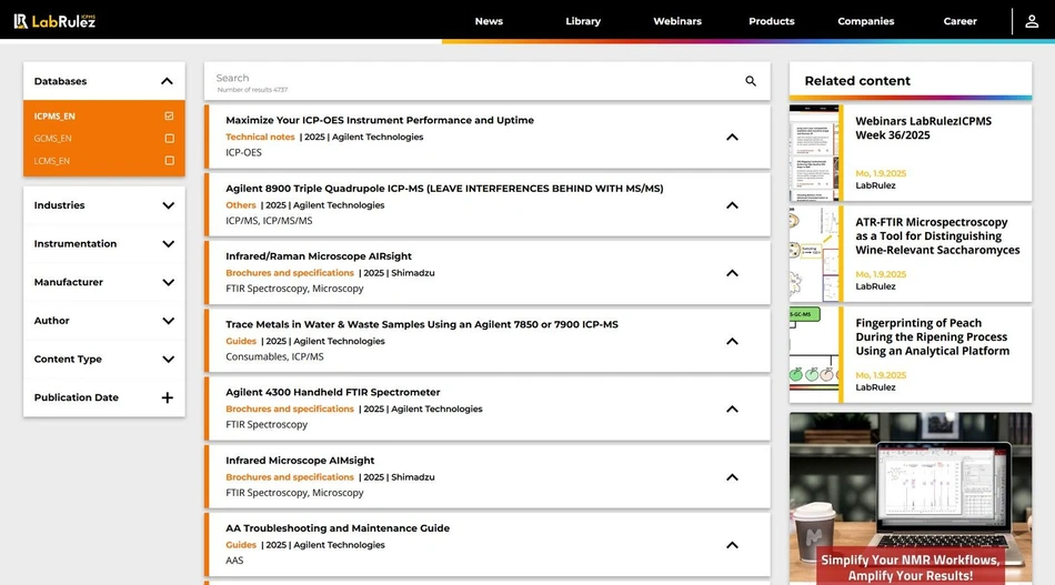 <p><strong>LabRulez:</strong> News from LabRulezICPMS Library - Week 36, 2025</p>