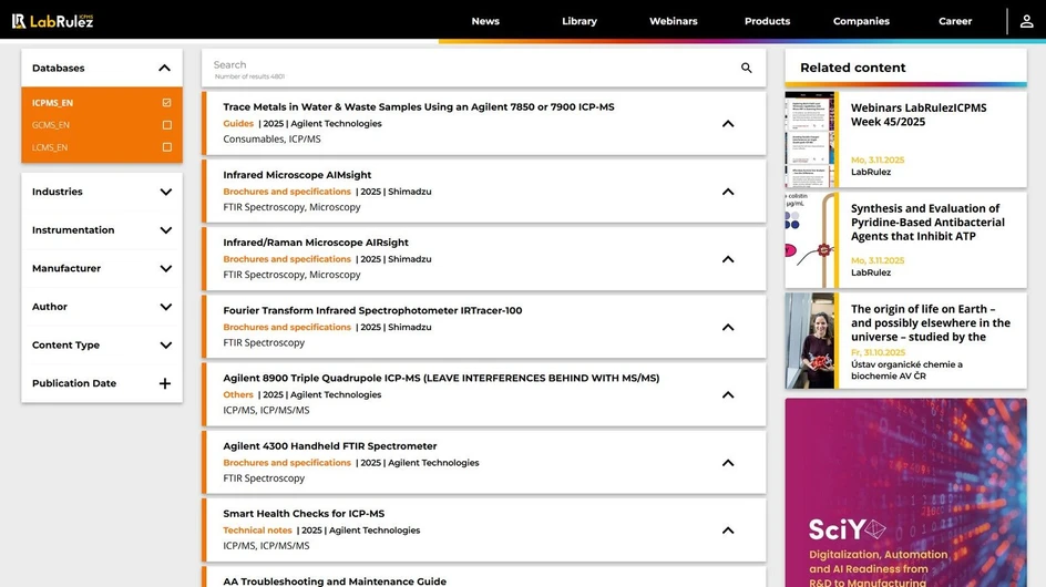 <p><strong>LabRulez:</strong> News from LabRulezICPMS Library - Week 45, 2025</p>