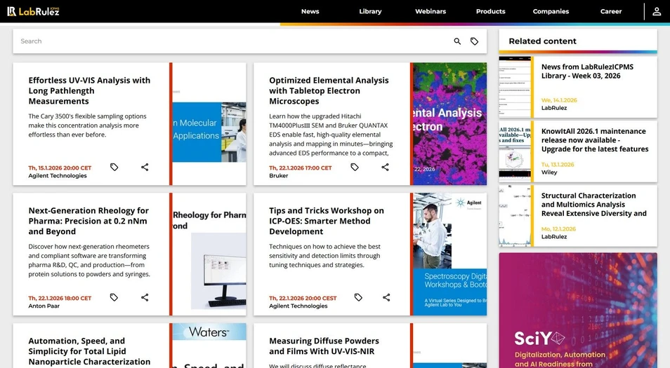 <p>LabRulez: Webinars LabRulezICPMS Week 04/2026</p>