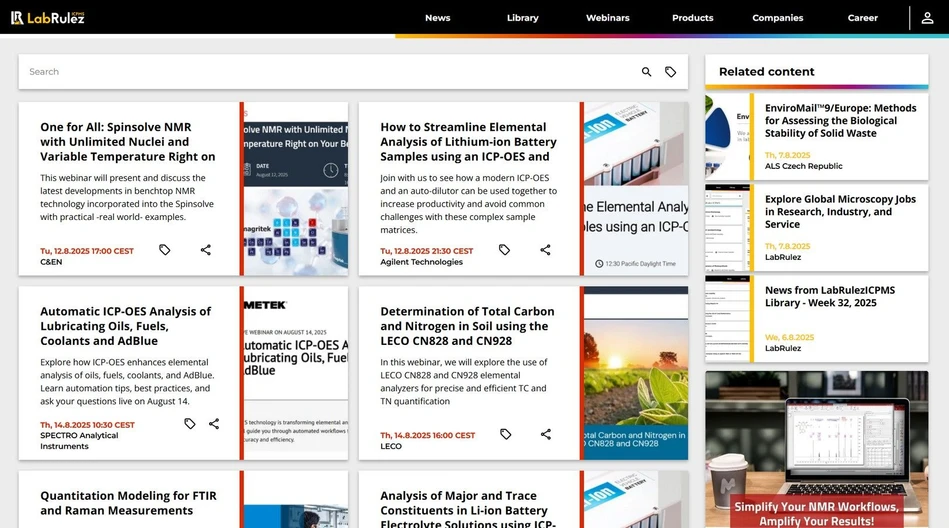<p>LabRulez: Webinars LabRulezICPMS Week 33/2025</p>