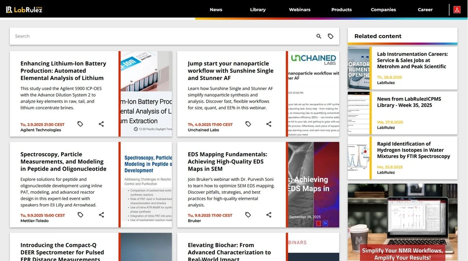 <p>LabRulez: Webinars LabRulezICPMS Week 36/2025</p>