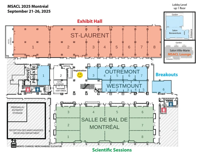 MSACL 2025: Hotel Bonaventure Conference Center Venue Diagram