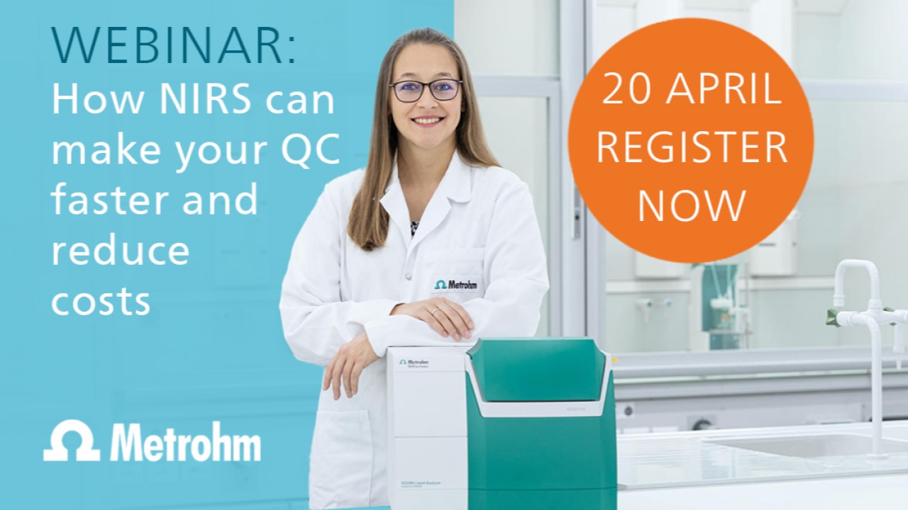 Metrohm: How Near-Infrared Spectroscopy can make your QA/QC faster and reduce costs