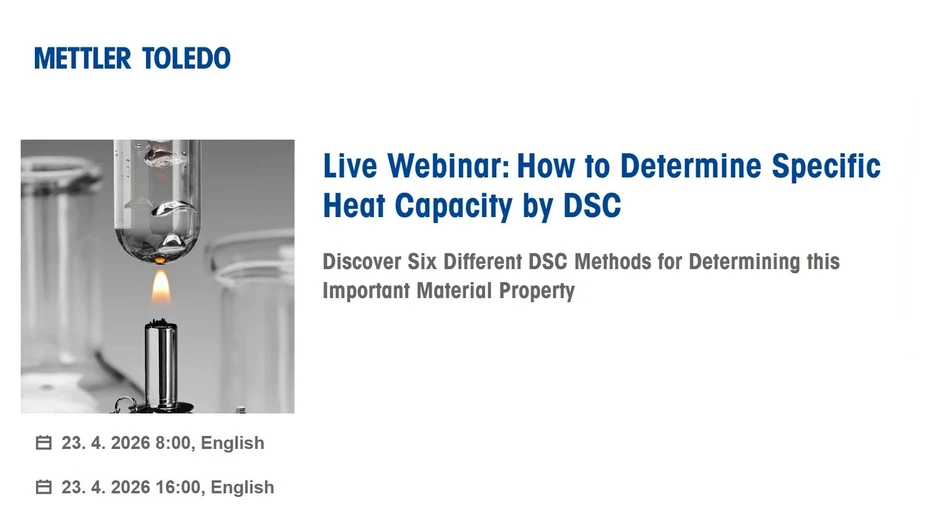 Mettler Toledo: How to Determine Specific Heat Capacity by DSC