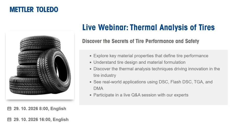 Mettler Toledo: Thermal Analysis of Tires