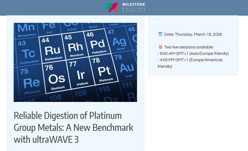 Reliable Digestion of Platinum Group Metals: A New Benchmark with ultraWAVE 3