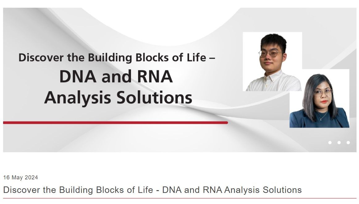 Shimadzu: Discover the Building Blocks of Life – DNA and RNA Analysis Solutions